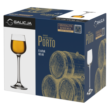 Komplet kieliszków PORTO wódka/likier 60ml 6 sztuk 25094