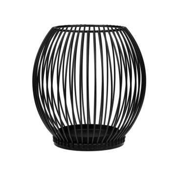 Świecznik metalowy czarny 15 cm,  32111